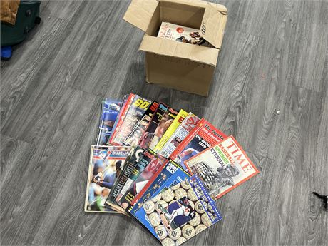 BOX OF VINTAGE SPORTS MAGS