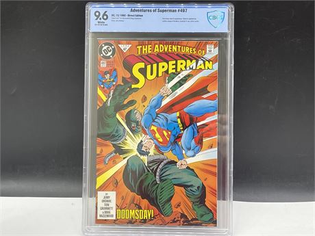 CBCS GRADED 9.6 ADVENTURES OF SUPERMAN #497