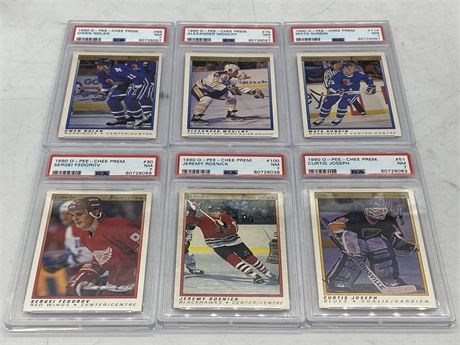 6 PSA GRADED NHL ROOKIE CARDS