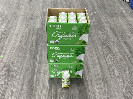3 BOXES OF COCONUT WATER - 36 IN TOTAL