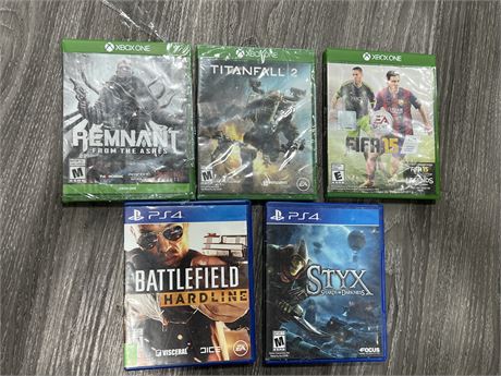 5 MISC VIDEO GAMES - TITANFALL & REMNANT ARE SEALED