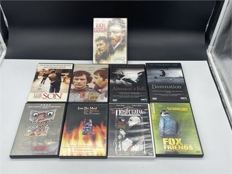 9 OUT OF PRINT INTERNATIONAL DVDS