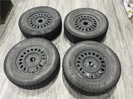 4 COOPER DISCOVERY TIRES & RIMS - GOOD TREAD (245/65R17)