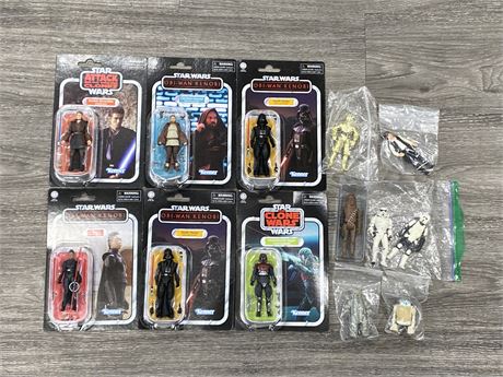 LOT OF NEW / USED STAR WARS ACTION FIGURES