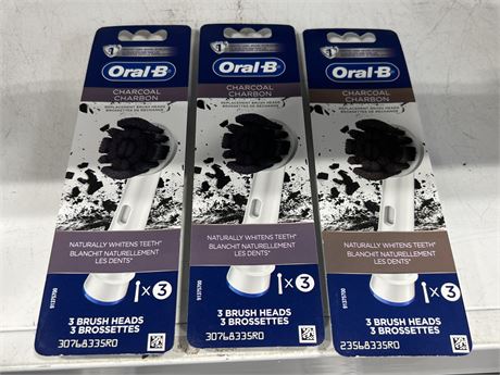 (NEW) ORAL B CHARCOAL BRUSH HEADS