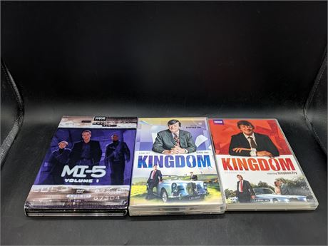 KINGDOM SEASONS 1 & 2 & M-I 5 SEASON 1 - VERY GOOD CONDITION - DVD