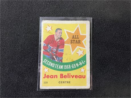 JEAN BELIVEAU 68-69’ CARD