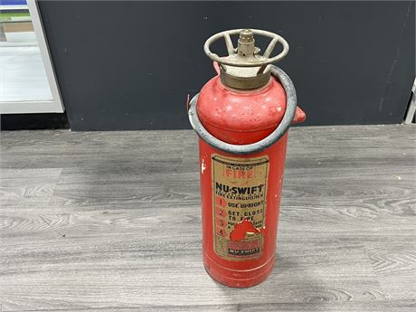VINTAGE MADE IN ENGLAND FIRE EXTINGUISHER (2ft tall)