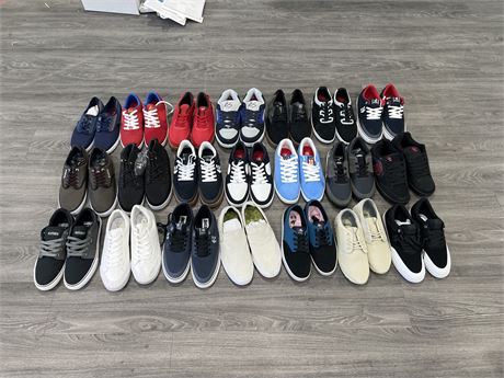 21 BRAND NEW PAIRS OF ETNIES / EMERICA SHOES (APPROX SIZE 6-8)