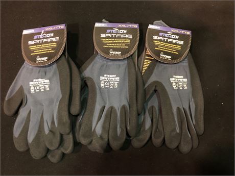 NEW HIGH QUALITY WORK GLOVES 3 PACK SIZE XXL