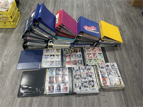 LARGE LOT OF SPORTS / COLLECTOR CARDS IN BINDERS