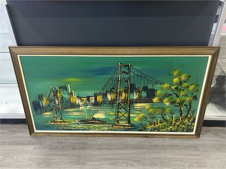 MCM SIGNED OIL ON BOARD PAINTING - 50”x30”