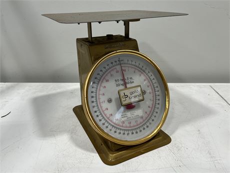 VINTAGE GOLD BRAND STORE SCALE (11” tall)