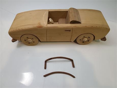 12” HAND CRAFTED WOODEN CAR