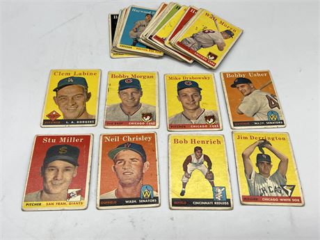 (36) 1958 TOPPS MLB CARDS