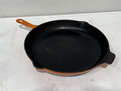 LE CRUESET CAST IRON PAN (12” diameter)