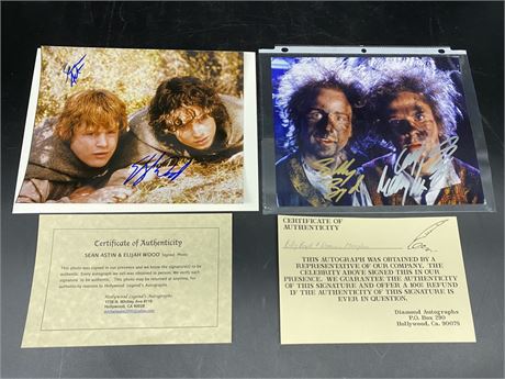 SIGNED LORD OF THE RINGS MOVIES PICTURES (With COA)