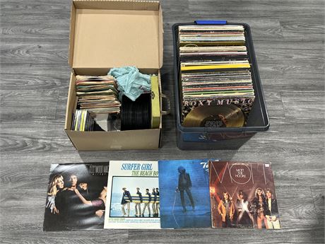 2 BOXES OF RECORDS / 45’s - CONDITION VARIES