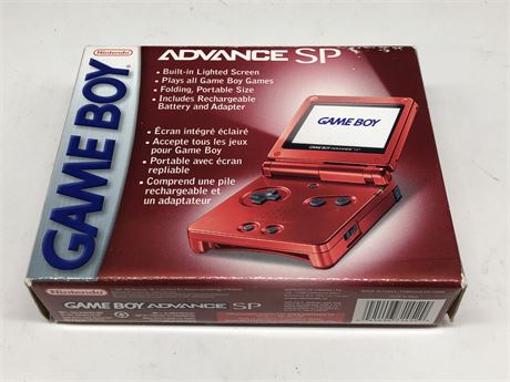GAMEBOY ADVANCE SP IN BOX RED (LIKE NEW)