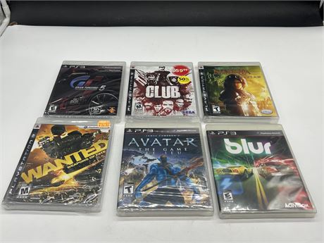 6 SEALED PS3 GAMES