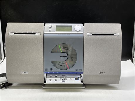 PHILIPS MCM275/37 MICRO SYSTEM CD PLAYER W/ SUPERTRAMP CD INSIDE