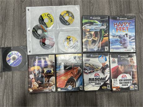 12 GAMECUBE GAMES - 6 ARE LOOSE