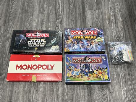 LOT OF MONOPOLY BOARD GAMES