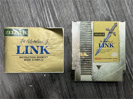 ZELDA II ADVENTURE OF LINK W/MANUAL - NES