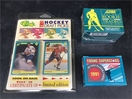 LOT OF UNOPENED NHL CARDS PACKS (1991)