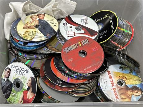 TUB FULL OF MISC. DVDS - MANY GOOD TITLES - CONDITION VARIES
