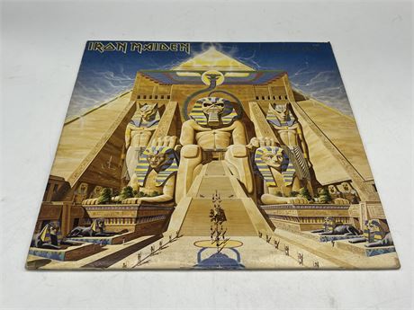 1984 IRON MAIDEN - POWER SLAVE (Texture cover) - VG (Slightly scratched)