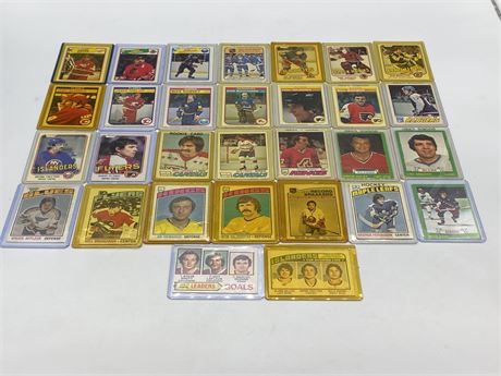 (3) 1970S/‘80S HOCKEY CARDS IN HOLDERS