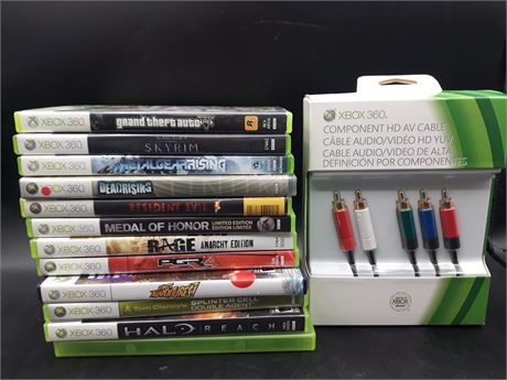 COLLECTION OF XBOX 360 GAMES - VERY GOOD