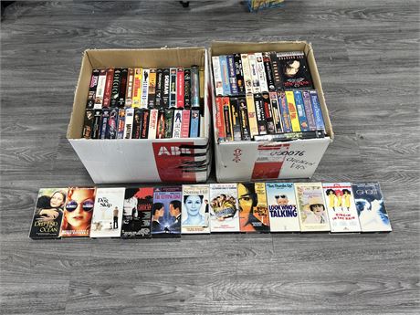 2 BOXES OF VINTAGE VHS