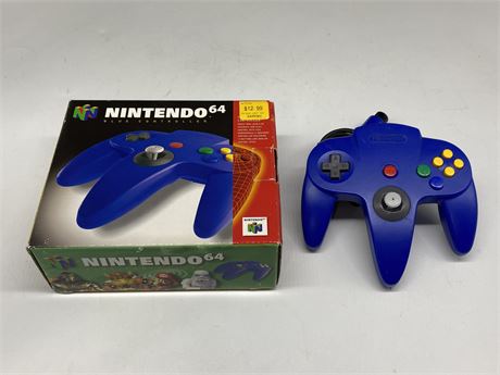 BLUE N64 CONTROLLER W/BOX