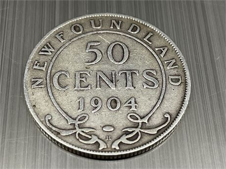 1 CANADIAN 50 CENTS COIN 1904
