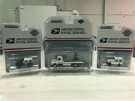 3 NEW GREENLIGHT USPS LIMITED EDITION COLLECTABLES