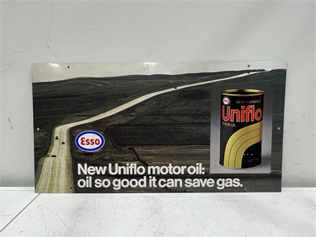 DOUBLE SIDED ESSO OIL SIGN (14”x27”) PLASTIC