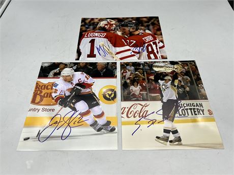 3 SIGNED NHL PICTURES - 8”x10” - NO COA