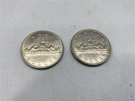 1968 & 1969 CDN DOLLAR COINS