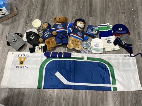 LOT OF CANUCKS COLLECTABLES
