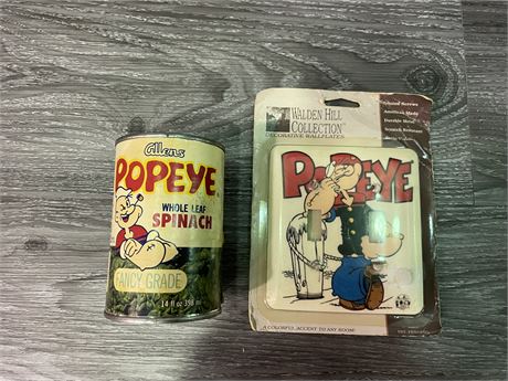 1965 UNOPENED POPEYES SPINACH / WALL PLATE