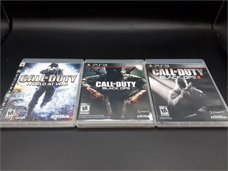 CALL OF DUTY WORLD AT WAR - BLACK OPS - BLACK OPS 2 - PS3