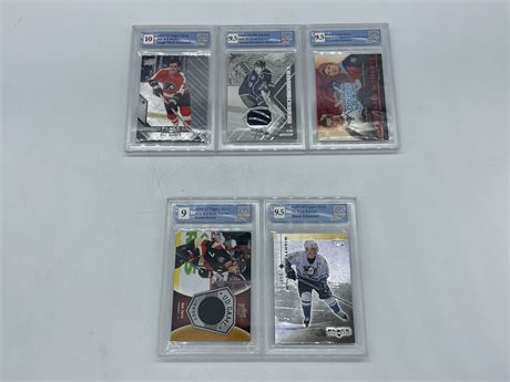 LOT OF 5 GCG GRADED NHL CARDS