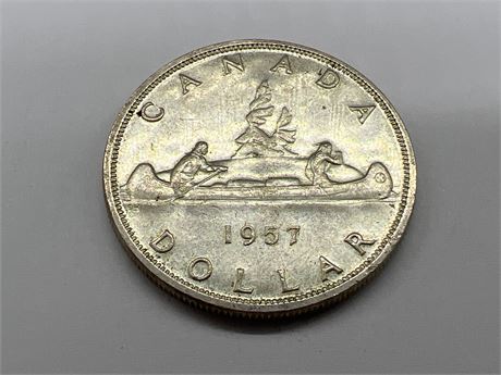 1957 SILVER CDN DOLLAR