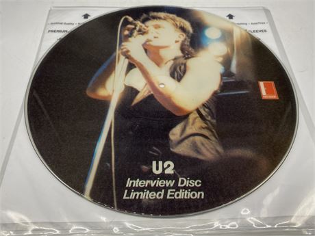 LIMITED EDITION U2 INTERVIEW PICTURE DISC - NEAR MINT (NM)