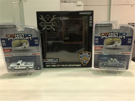 3 NEW GREENLIGHT HOT PURSUIT LIMITED EDITION COLLECTABLES