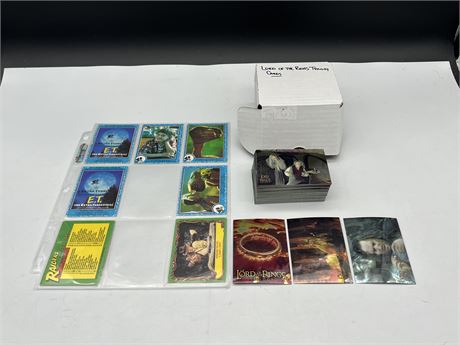 LOT OF LORD OF THE RINGS CARDS + ET / OTHER CARDS