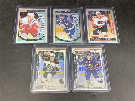 5 OPC ROOKIE CARDS