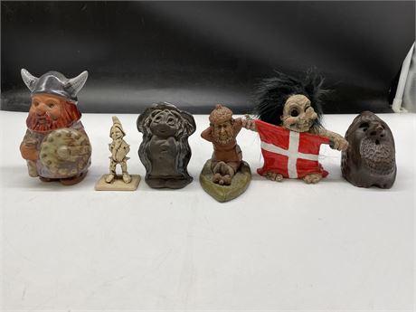 LOT OF 6 COLLECTOR GNOMES